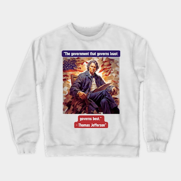 "The government that governs least governs best." - Thomas Jefferson Crewneck Sweatshirt by St01k@